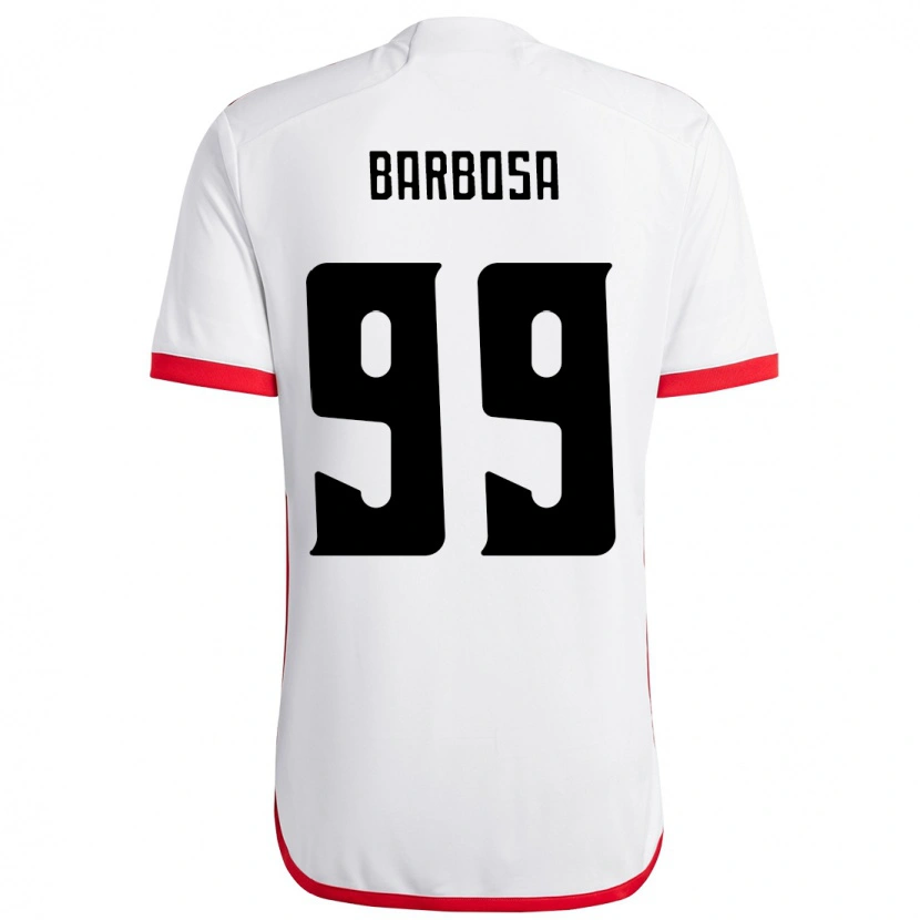 Danxen Criança Camisola Gabriel Barbosa #99 Branco Vermelho Alternativa 2025/26 Camisa