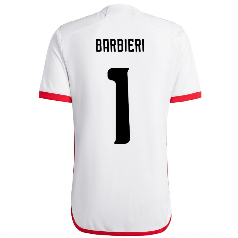 Danxen Criança Camisola Gabi Barbieri #1 Branco Vermelho Alternativa 2025/26 Camisa