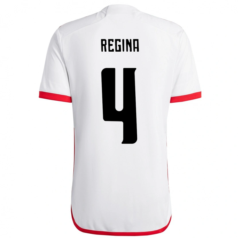 Danxen Criança Camisola Thaís Regina #4 Branco Vermelho Alternativa 2025/26 Camisa