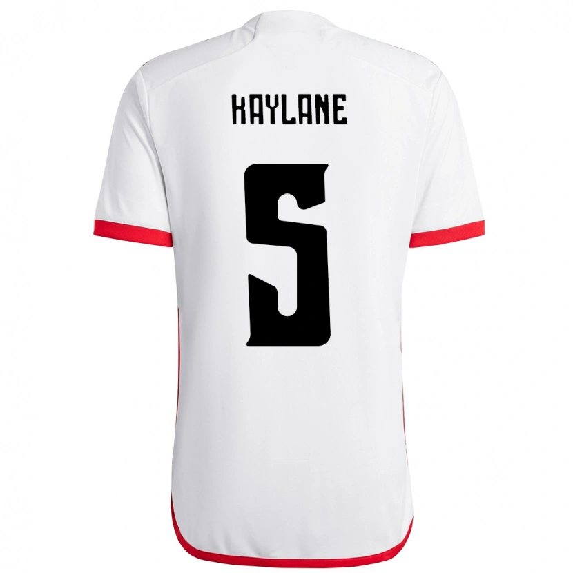 Danxen Criança Camisola Kaylane #5 Branco Vermelho Alternativa 2025/26 Camisa