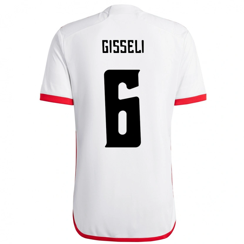 Danxen Criança Camisola Gisseli #6 Branco Vermelho Alternativa 2025/26 Camisa