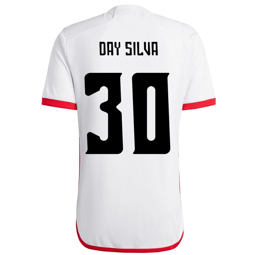 Danxen Criança Camisola Day Silva #30 Branco Vermelho Alternativa 2025/26 Camisa