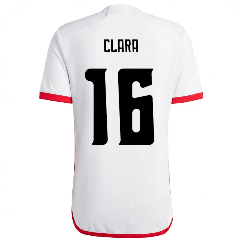 Danxen Criança Camisola Ana Clara #16 Branco Vermelho Alternativa 2025/26 Camisa