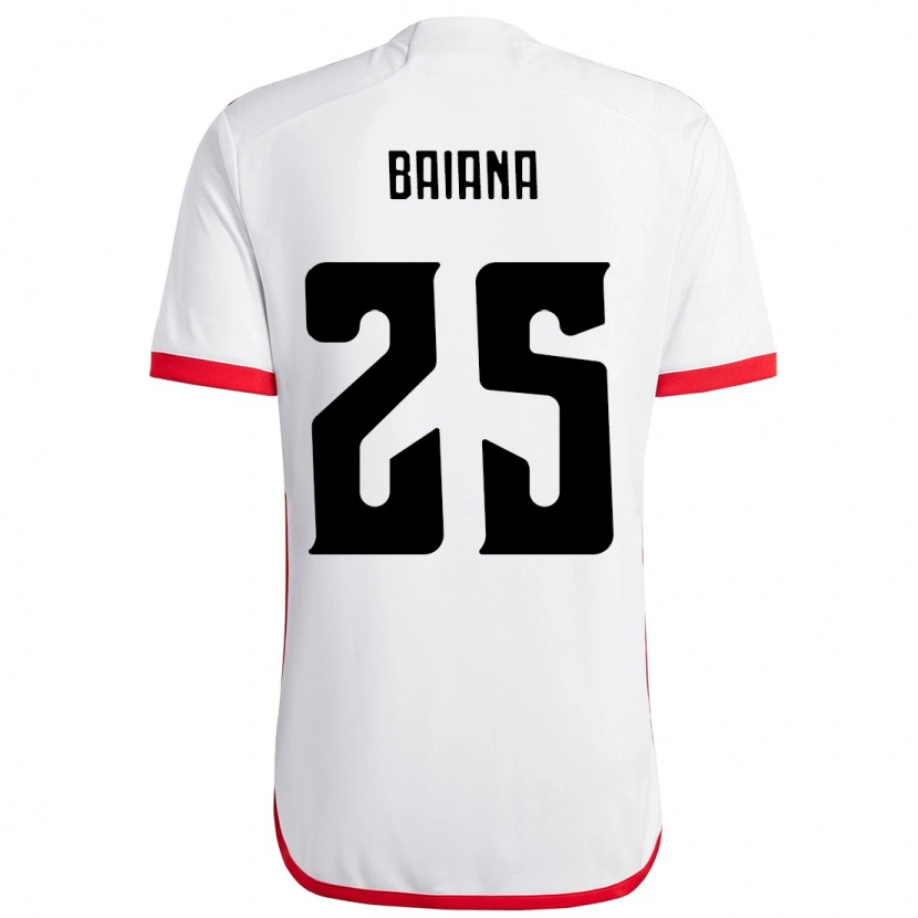 Danxen Criança Camisola Larissa Baiana #25 Branco Vermelho Alternativa 2025/26 Camisa