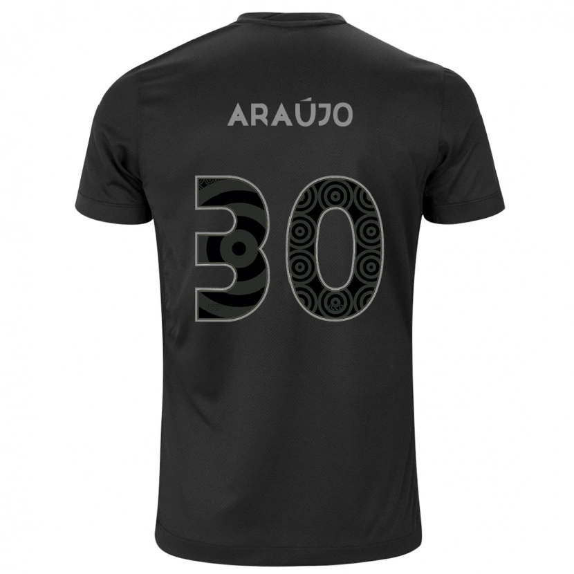 Danxen Criança Camisola Matheus Araujo #30 Preto Branco Alternativa 2025/26 Camisa