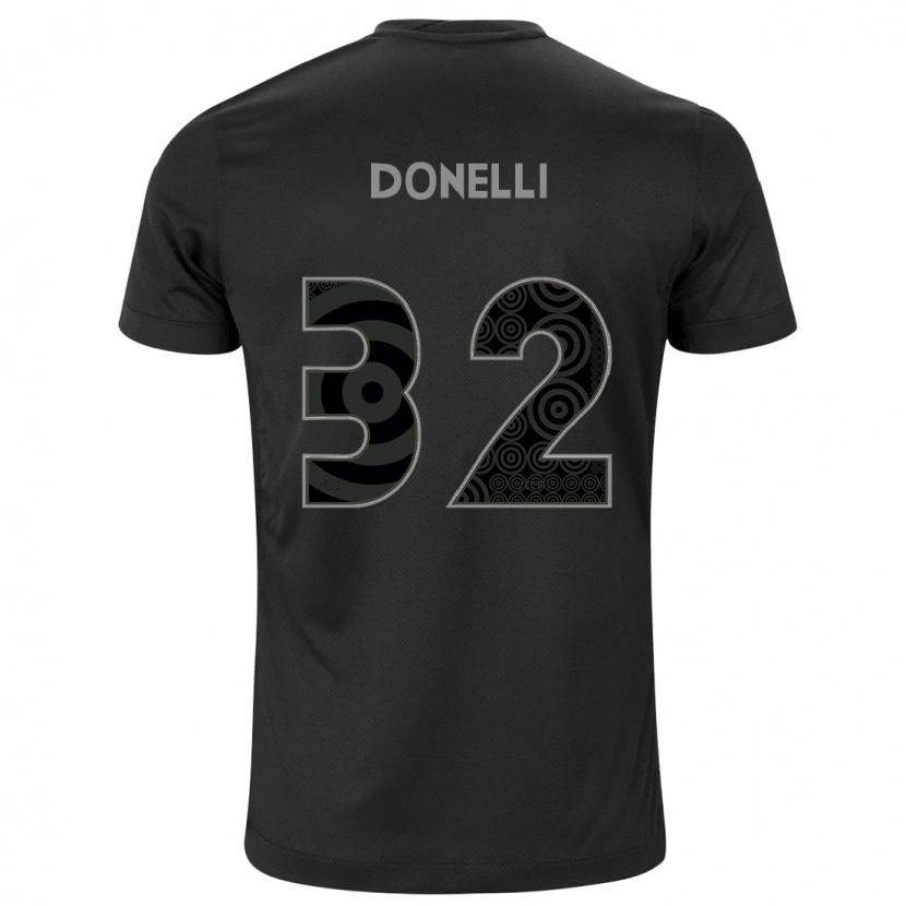 Danxen Criança Camisola Matheus Donelli #32 Preto Branco Alternativa 2025/26 Camisa