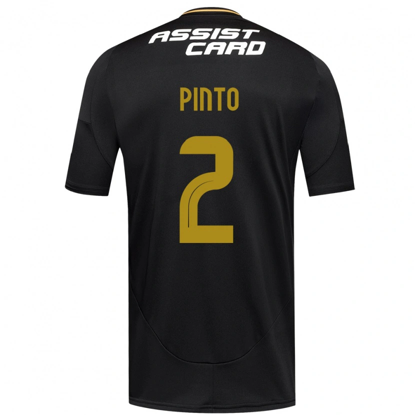 Danxen Criança Camisola Matías Pinto #2 Preto Branco Alternativa 2025/26 Camisa