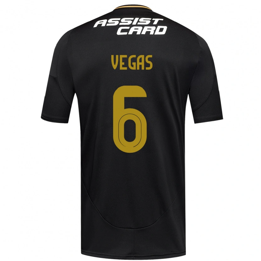 Danxen Criança Camisola Sebastián Vegas #6 Preto Branco Alternativa 2025/26 Camisa