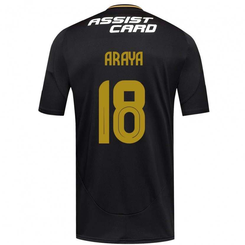 Danxen Criança Camisola Benjamín Araya #18 Preto Branco Alternativa 2025/26 Camisa