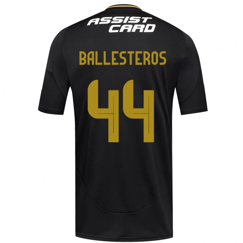 Danxen Criança Camisola Martín Ballesteros #44 Preto Branco Alternativa 2025/26 Camisa
