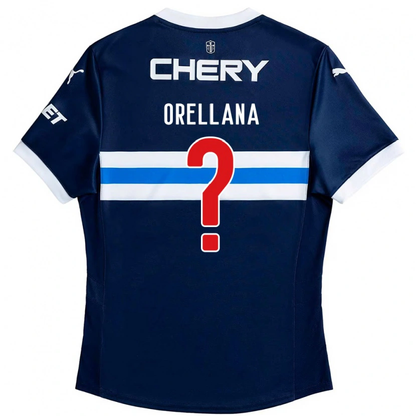 Danxen Criança Camisola Joan Orellana #0 Azul Royal Branco Alternativa 2025/26 Camisa