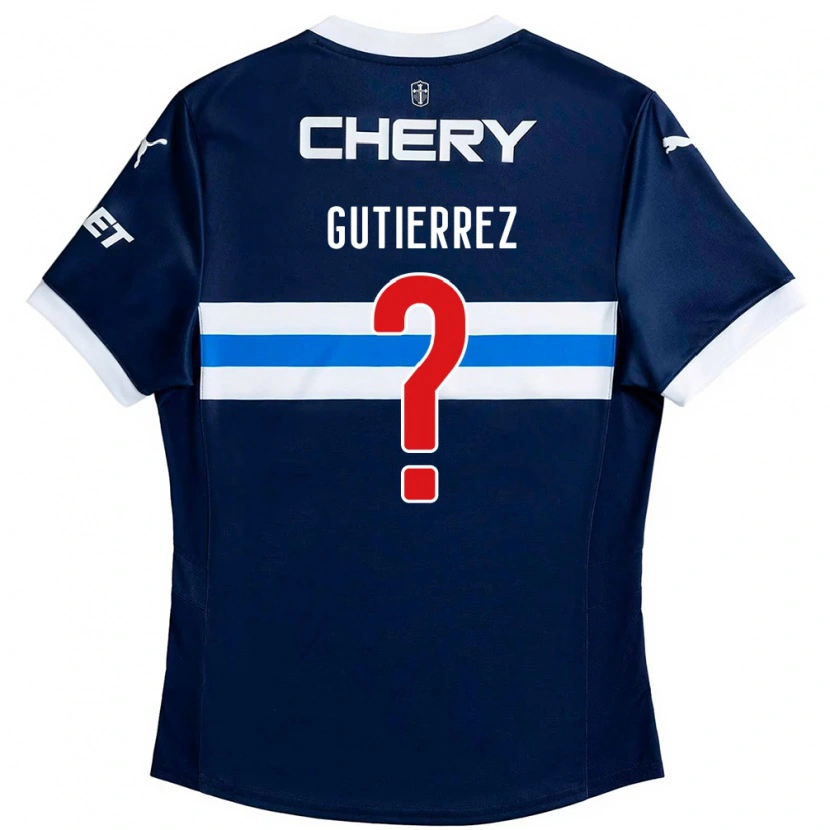 Danxen Criança Camisola Felipe Gutierrez #0 Azul Royal Branco Alternativa 2025/26 Camisa