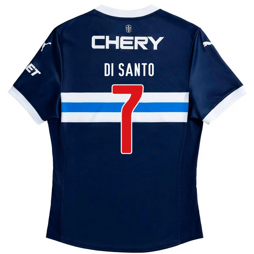 Danxen Criança Camisola Franco Di Santo #7 Azul Royal Branco Alternativa 2025/26 Camisa