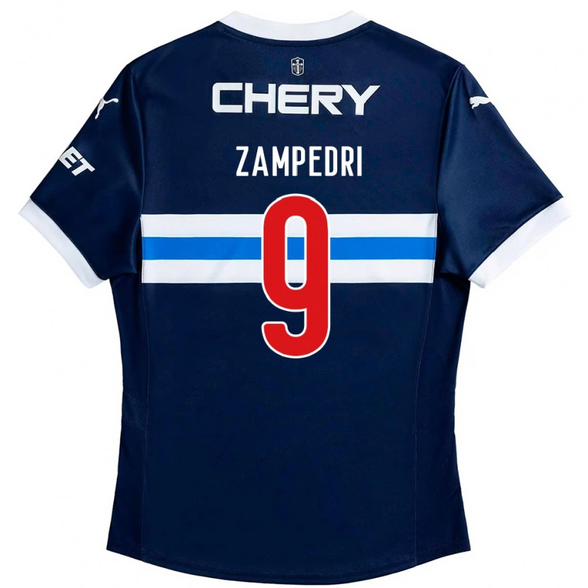 Danxen Criança Camisola Fernando Zampedri #9 Azul Royal Branco Alternativa 2025/26 Camisa