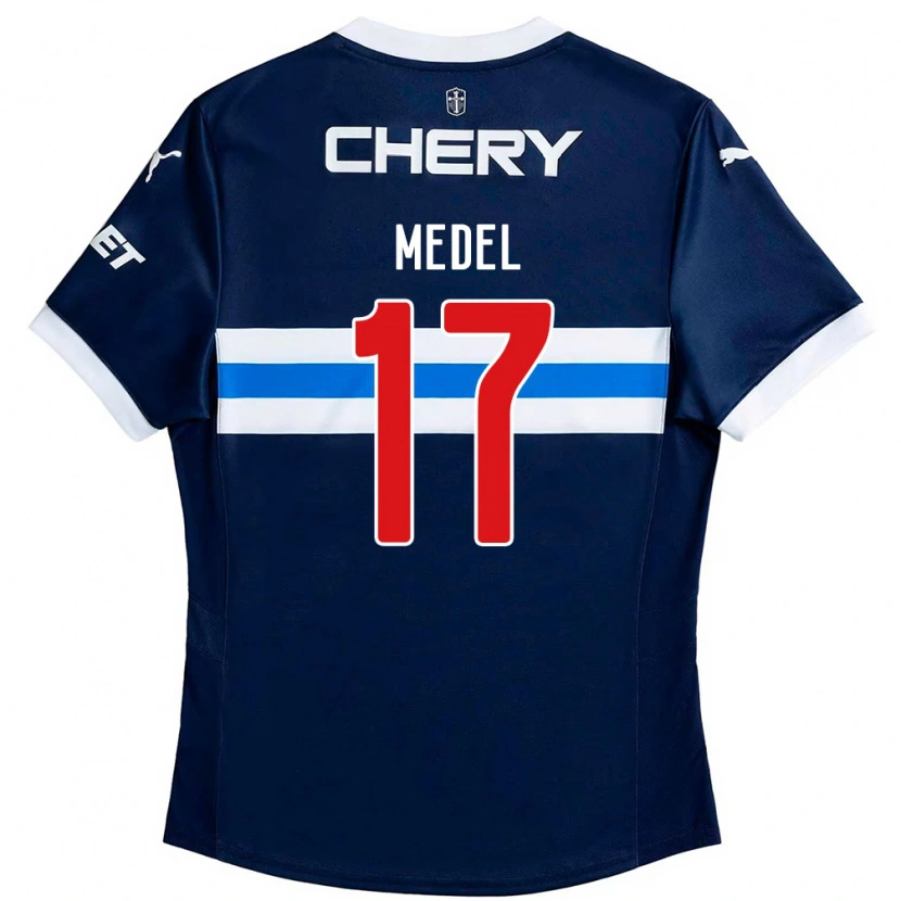 Danxen Criança Camisola Gary Medel #17 Azul Royal Branco Alternativa 2025/26 Camisa