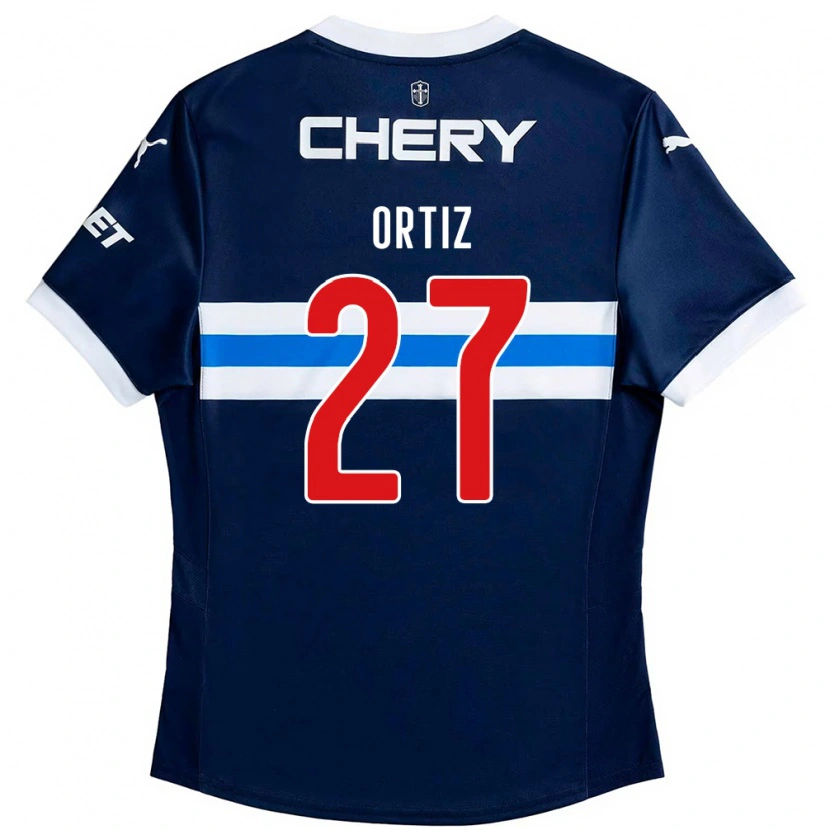 Danxen Criança Camisola Jorge Ortiz #27 Azul Royal Branco Alternativa 2025/26 Camisa