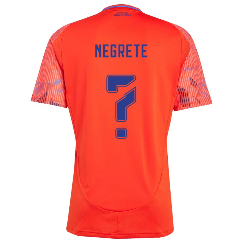 Danxen Criança Camisola Salvador Negrete #0 Laranja Vermelho Alternativa 2025/26 Camisa