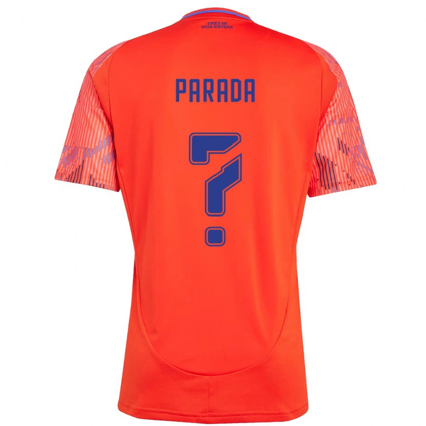 Danxen Criança Camisola Ignacio Parada #0 Laranja Vermelho Alternativa 2025/26 Camisa
