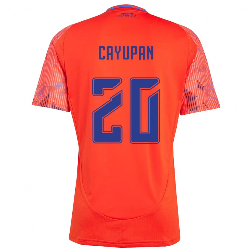 Danxen Criança Camisola Natalia Cayupán #20 Laranja Vermelho Alternativa 2025/26 Camisa