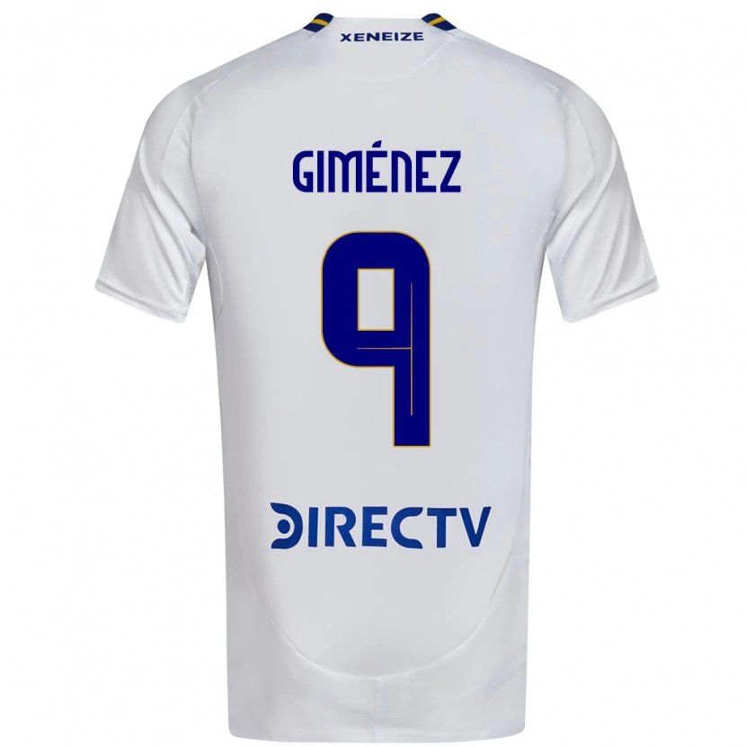 Danxen Criança Camisola Milton Giménez #9 Branco Azul Alternativa 2025/26 Camisa