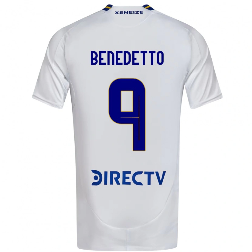 Danxen Criança Camisola Dario Benedetto #9 Branco Azul Alternativa 2025/26 Camisa