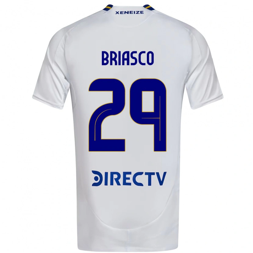 Danxen Criança Camisola Norberto Briasco #29 Branco Azul Alternativa 2025/26 Camisa