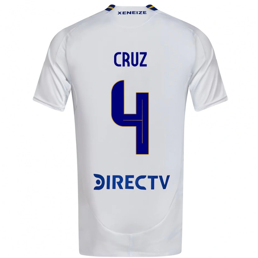 Danxen Criança Camisola Julieta Cruz #4 Branco Azul Alternativa 2025/26 Camisa