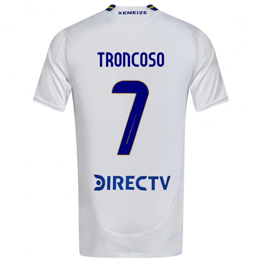 Danxen Criança Camisola Carolina Troncoso #7 Branco Azul Alternativa 2025/26 Camisa