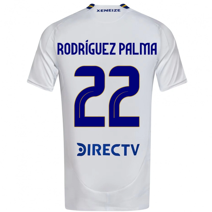 Danxen Criança Camisola Joaquina Rodríguez Palma #22 Branco Azul Alternativa 2025/26 Camisa