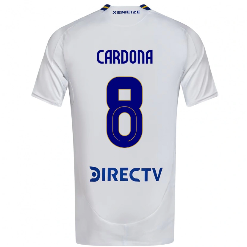 Danxen Criança Camisola Edwin Cardona #8 Branco Azul Alternativa 2025/26 Camisa