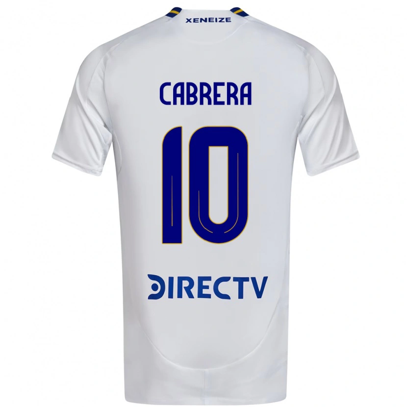 Danxen Criança Camisola Micaela Cabrera #10 Branco Azul Alternativa 2025/26 Camisa