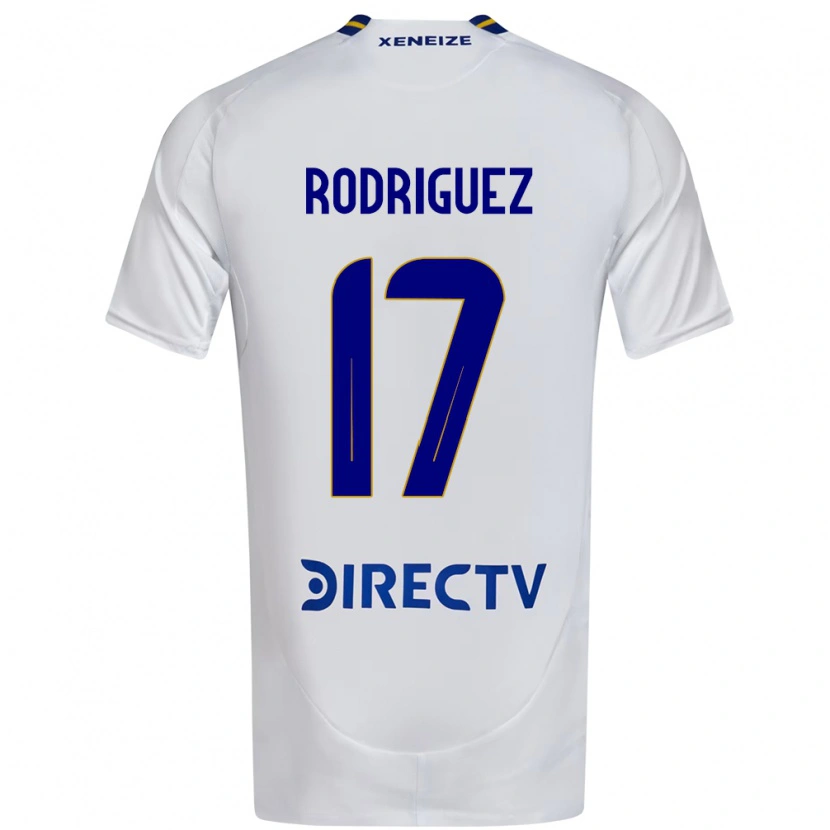 Danxen Criança Camisola Fanny Rodriguez #17 Branco Azul Alternativa 2025/26 Camisa