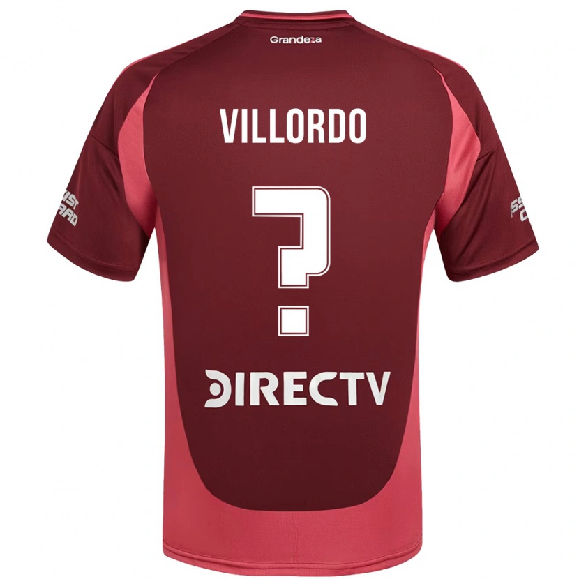 Danxen Criança Camisola Juan Villordo #0 Bordô Magenta Alternativa 2025/26 Camisa