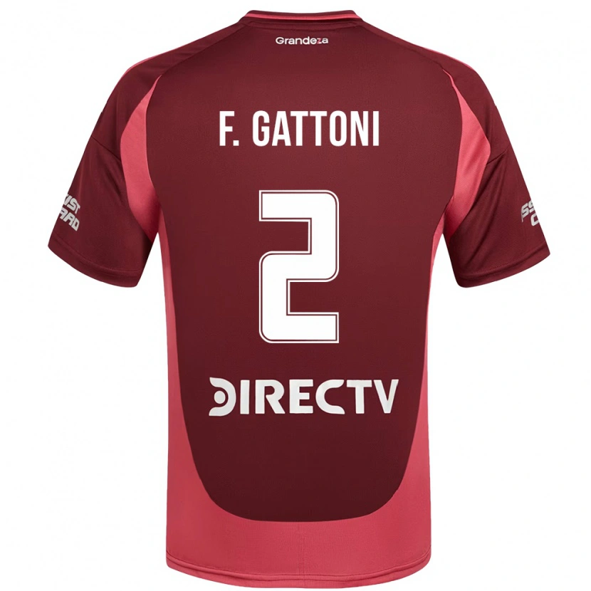 Danxen Criança Camisola Federico Gattoni #2 Bordô Magenta Alternativa 2025/26 Camisa