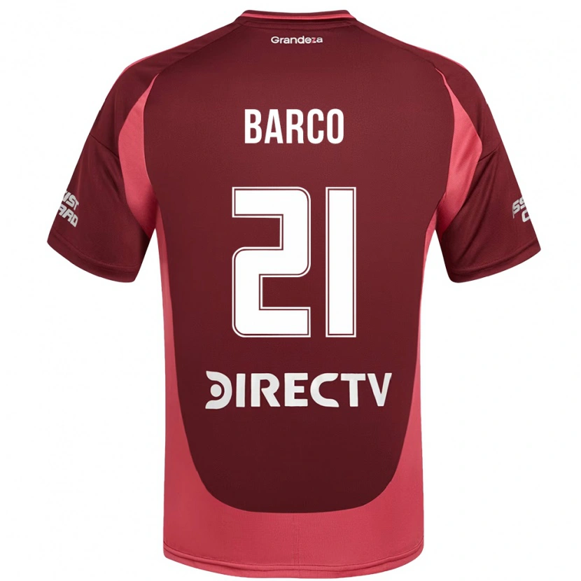 Danxen Criança Camisola Esequiel Barco #21 Bordô Magenta Alternativa 2025/26 Camisa