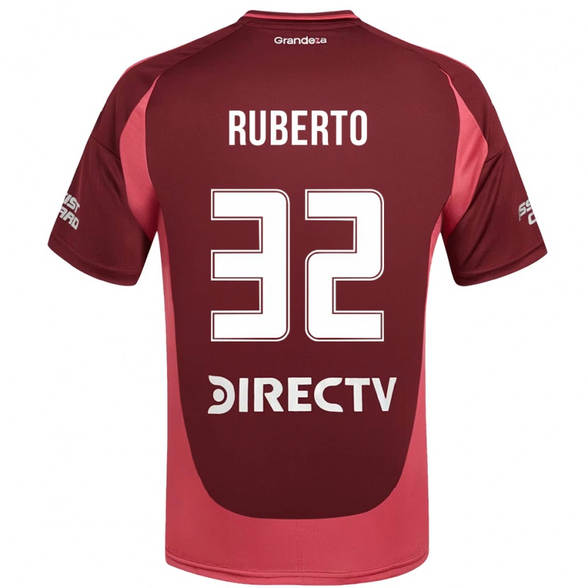 Danxen Criança Camisola Agustín Ruberto #32 Bordô Magenta Alternativa 2025/26 Camisa