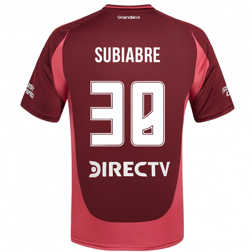 Danxen Criança Camisola Ian Subiabre #38 Bordô Magenta Alternativa 2025/26 Camisa