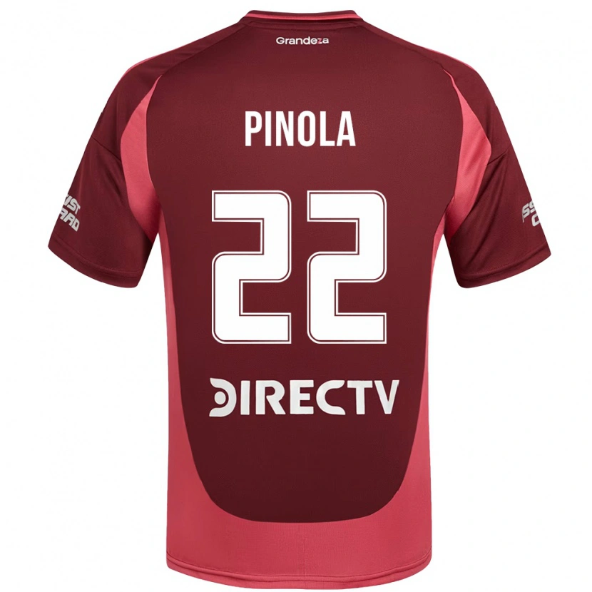 Danxen Criança Camisola Javier Pinola #22 Bordô Magenta Alternativa 2025/26 Camisa