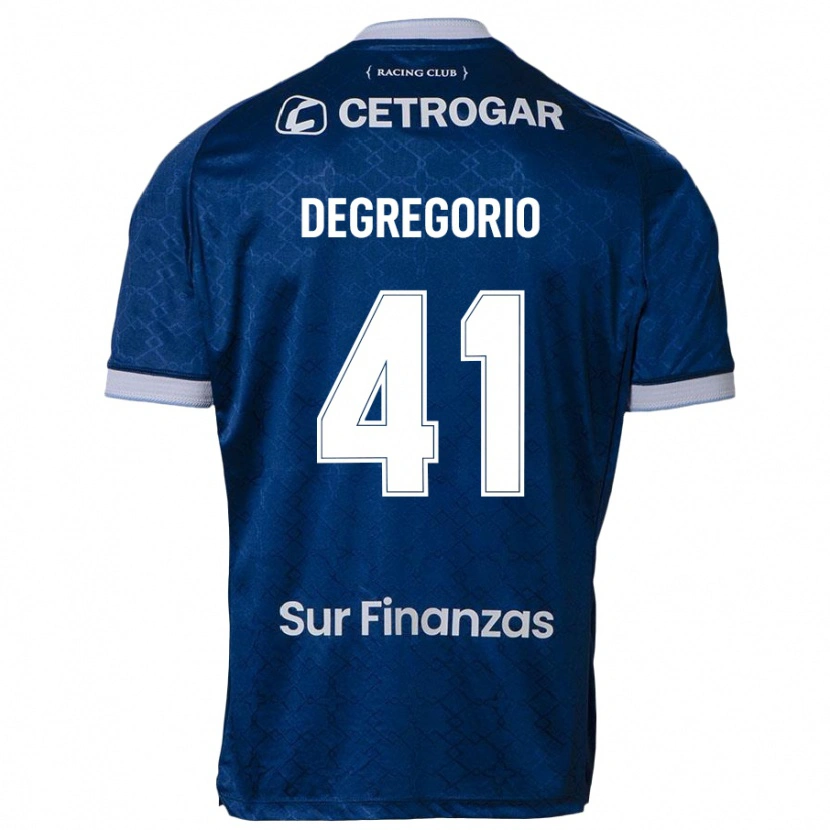 Danxen Criança Camisola Ramiro Degregorio #41 Azul Escuro Alternativa 2025/26 Camisa
