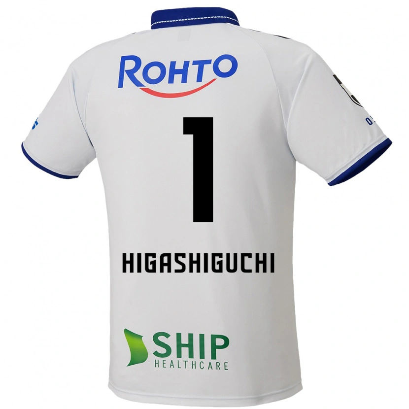 Danxen Criança Camisola Masaaki Higashiguchi #1 Branco Azul Preto Alternativa 2025/26 Camisa