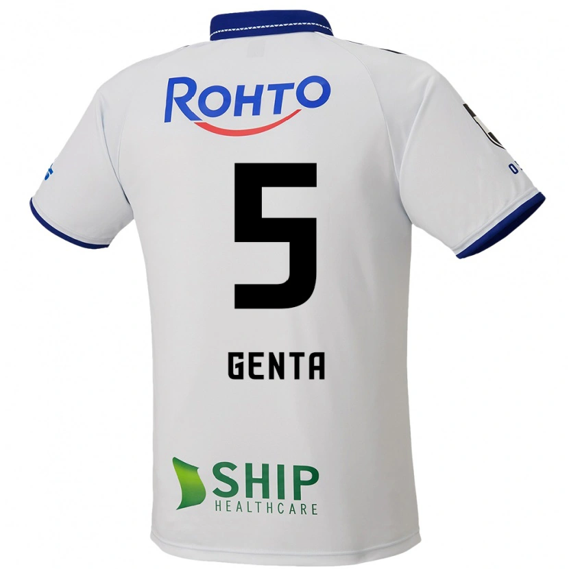 Danxen Criança Camisola Genta Miura #5 Branco Azul Preto Alternativa 2025/26 Camisa