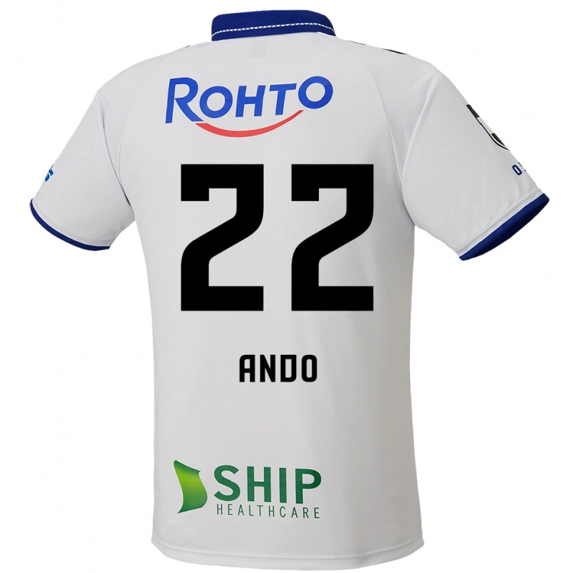 Danxen Criança Camisola Rikuto Ando #22 Branco Azul Preto Alternativa 2025/26 Camisa