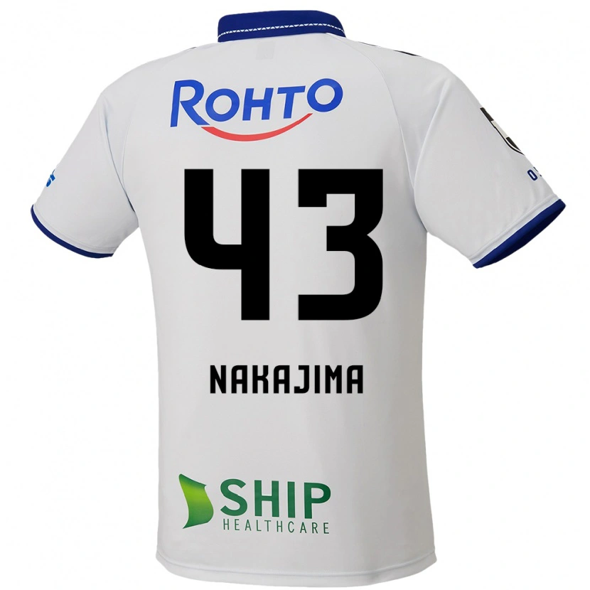 Danxen Criança Camisola Yugo Nakajima #43 Branco Azul Preto Alternativa 2025/26 Camisa