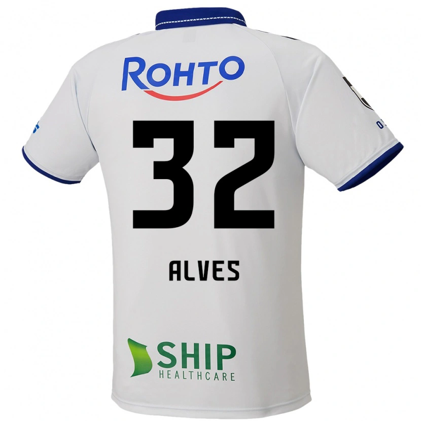 Danxen Criança Camisola Tiago Alves #32 Branco Azul Preto Alternativa 2025/26 Camisa