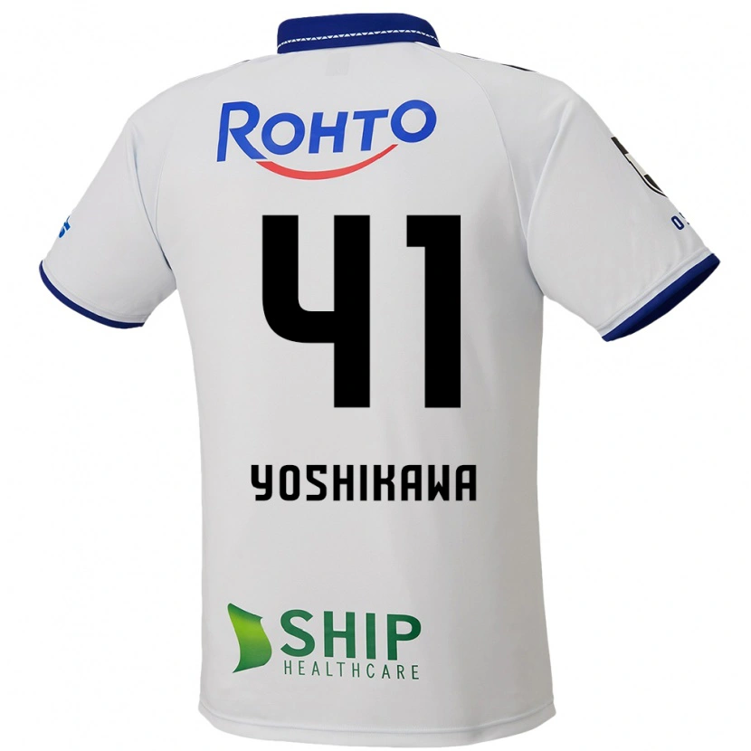 Danxen Criança Camisola Naoki Yoshikawa #41 Branco Azul Preto Alternativa 2025/26 Camisa