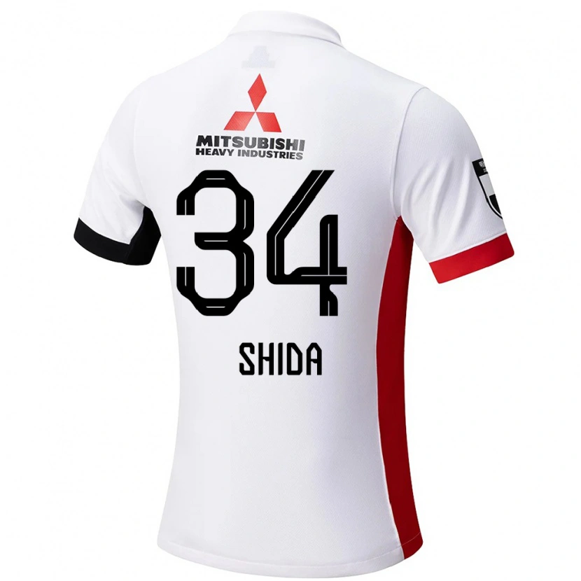 Danxen Criança Camisola Izuho Shida #34 Branco Preto Alternativa 2025/26 Camisa