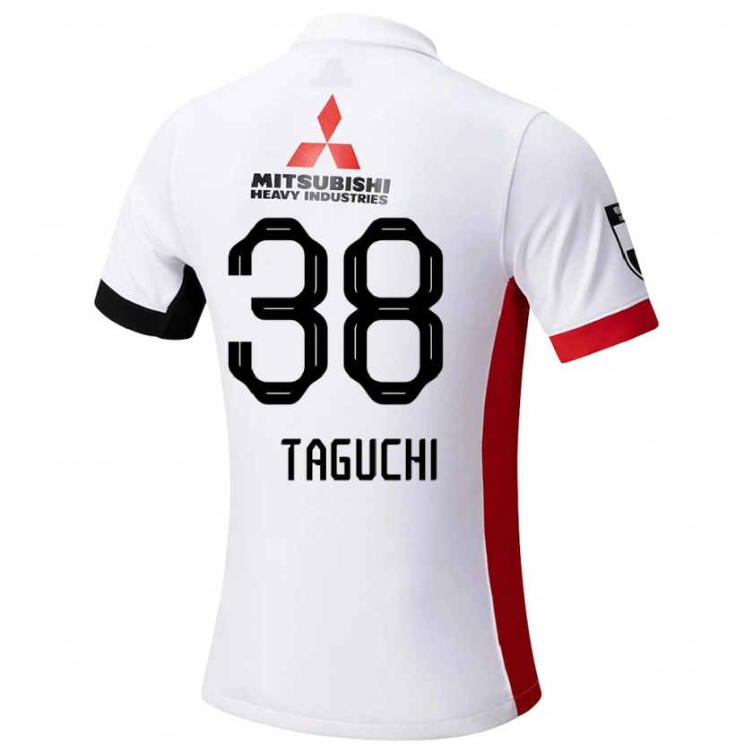 Danxen Criança Camisola Keita Taguchi #38 Branco Preto Alternativa 2025/26 Camisa