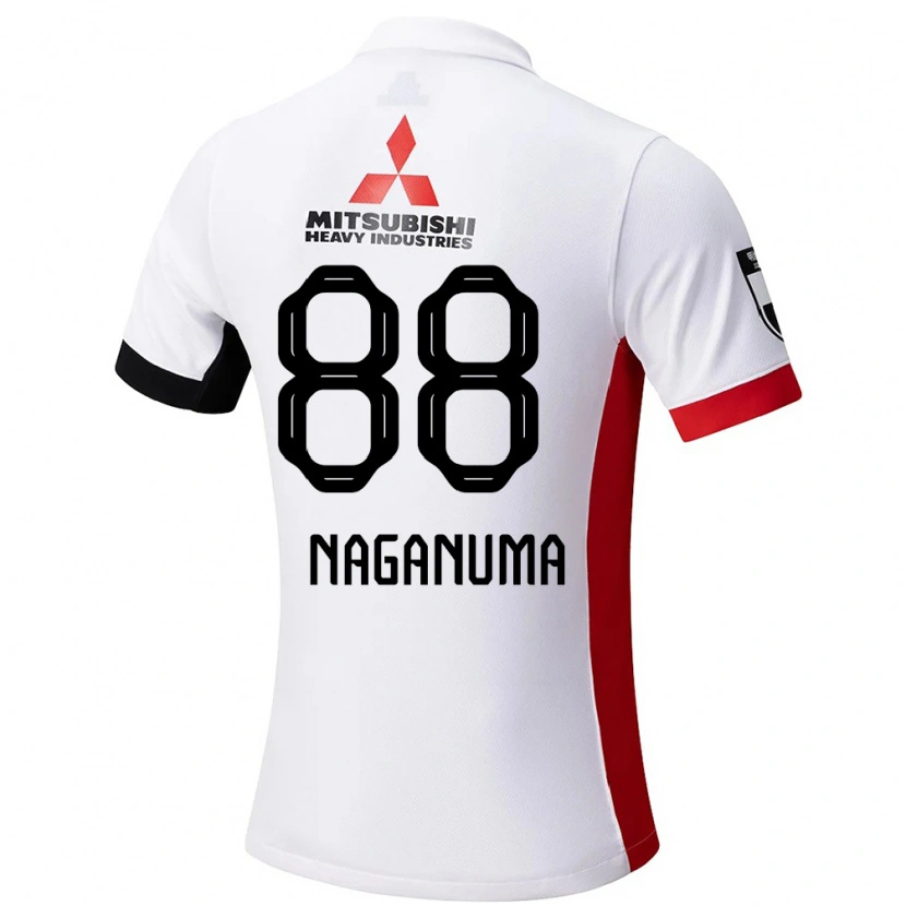 Danxen Criança Camisola Yoichi Naganuma #88 Branco Preto Alternativa 2025/26 Camisa