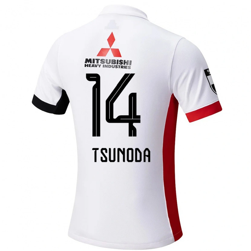 Danxen Criança Camisola Fuka Tsunoda #14 Branco Preto Alternativa 2025/26 Camisa