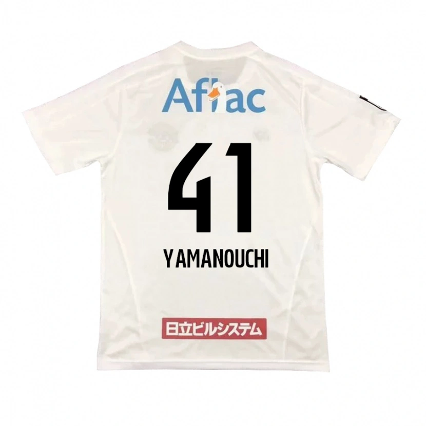 Danxen Criança Camisola Yusei Yamanouchi #41 Cinza Claro Bege Alternativa 2025/26 Camisa